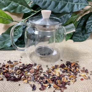 Théière en verre infusion thé artisanal